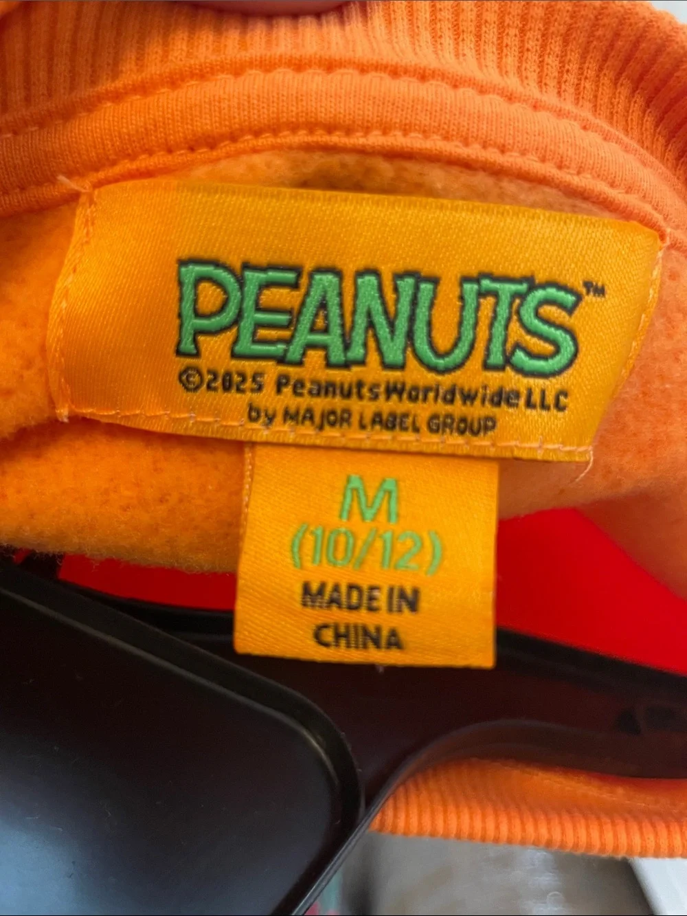 Peanuts Kids Orange Halloween Sweatshirt with Snoopy & Friends